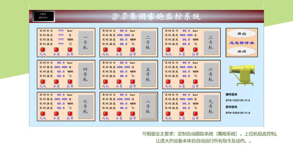 100米固定式远程雾炮机(煤场、料场、码头、钢厂专用)
