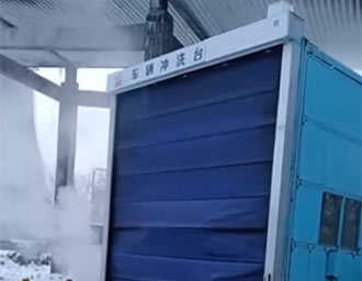 新疆石河子某电厂重型通过式龙门洗车机项目